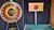 Colorful Stress Roulette wheel with “Blow Off Stress, Take a Shot” beside a small stage and screen