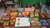 Assorted snacks on a table: bananas, bread, chips, cookies and bottled water.