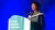 Navi Pillay op het podium.