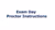 Slide with dark blue title “Exam Day Proctor Instructions” on white background