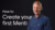 Man in blue shirt smiles beside white text ‘How to Create your first Menti’ on dark background