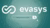evasys logo with infinity loop and ‘www.evasys.de’ in a search bar on teal background