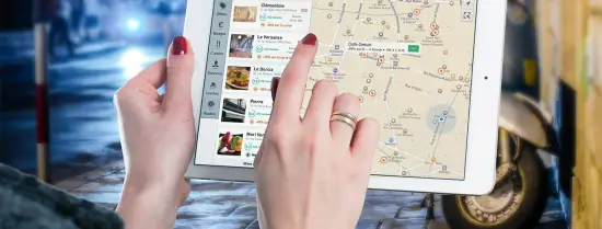 Tablet navigation - maps cluster