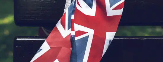 UK Flag on bench
