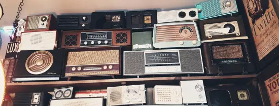 Vintage radios and music gear