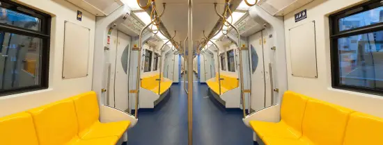 Inside a modern metro