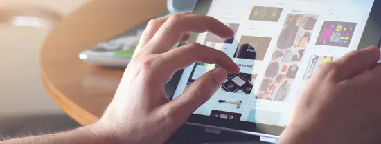 person holding an iPad