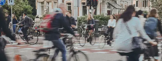 People on bikes