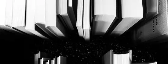Books in black and white