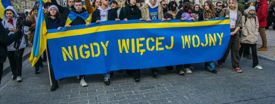 Polish anti-war protest