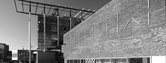 Museum for architecture and design Nieuwe Instituut in Rotterdam (picture black and white)