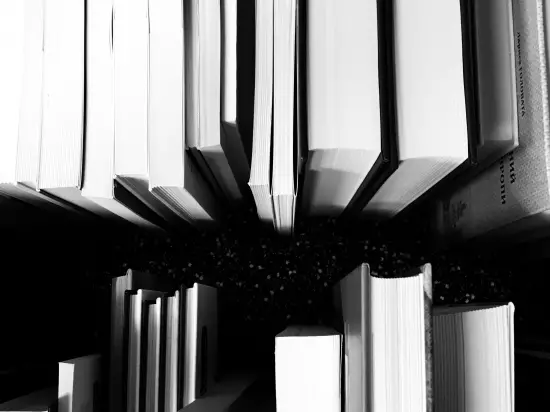 Books in black and white